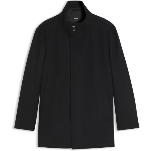 Manteau habillé en tissu italien à col montant - Boss - Modalova