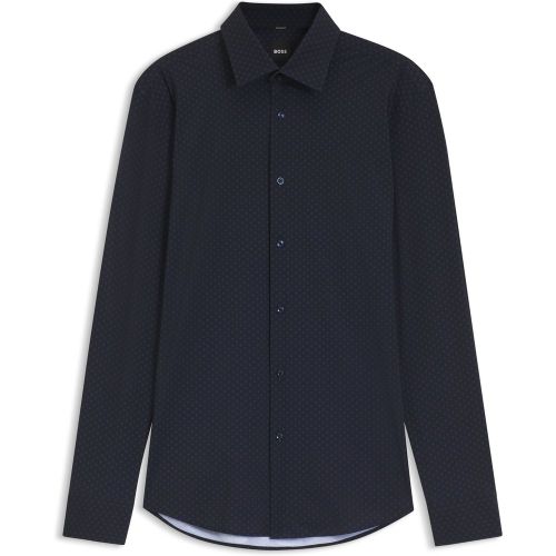 Chemise Slim en jersey stretch imprimé performant - Boss - Modalova