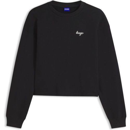Sweat Relaxed en coton avec logo manuscrit - HUGO - Modalova