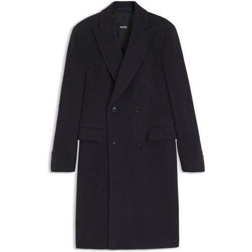 Manteau Slim croisé en alpaga mélangé - Boss - Modalova