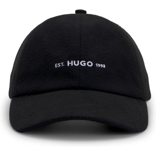 Casquette à profil bas en flanelle brossée à logo brodé - HUGO - Modalova