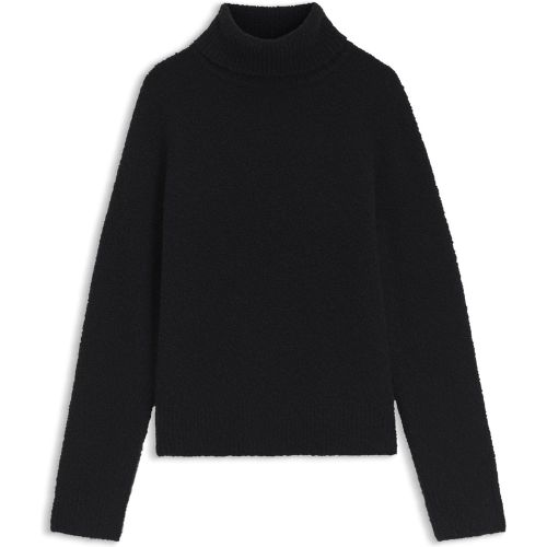 Pull à col roulé en mélange de laine vierge bouclée - Boss - Modalova