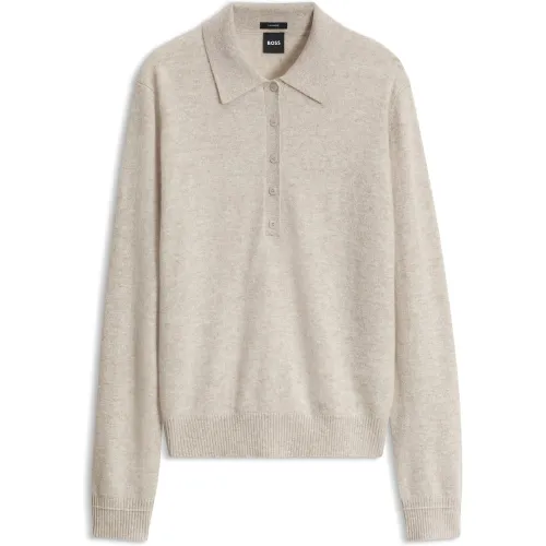 Pull à col polo en pur cachemire - Boss - Modalova