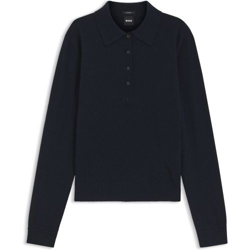 Pull à col polo en pur cachemire - Boss - Modalova