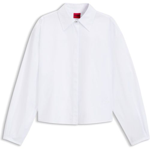 Chemisier Relaxed court en popeline de coton - HUGO - Modalova