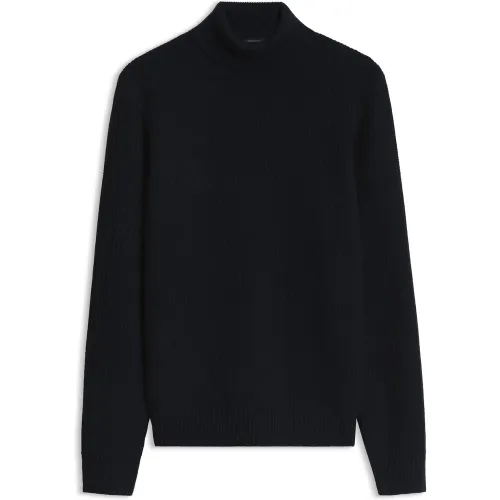 Pull à col roulé texturé en laine vierge et cachemire - Boss - Modalova