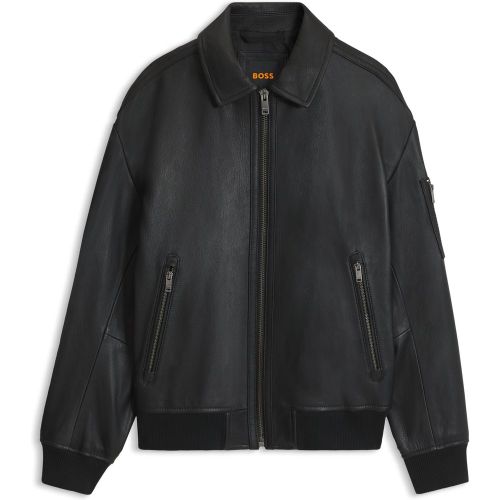Veste Regular en cuir - Boss - Modalova