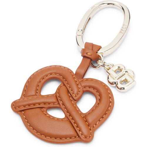 Porte-clés en cuir en forme de bretzel avec monogramme Double B - Boss - Modalova