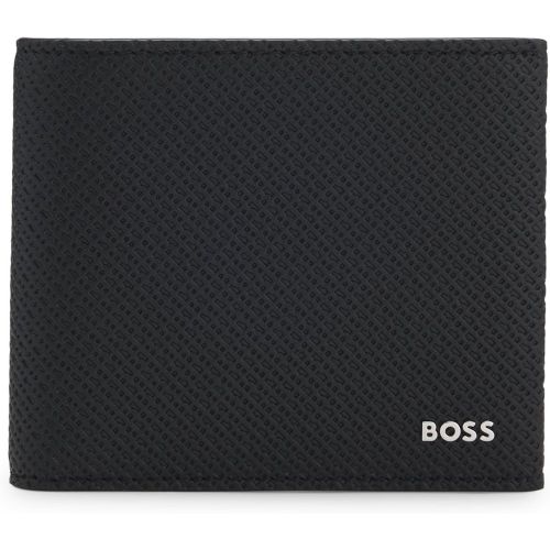 Portefeuille à deux volets à motif monogramme - Boss - Modalova