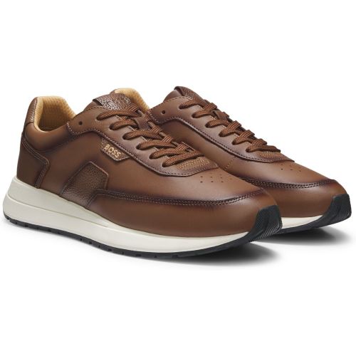 Baskets en cuir brossé avec semelle en gomme EVA - Boss - Modalova