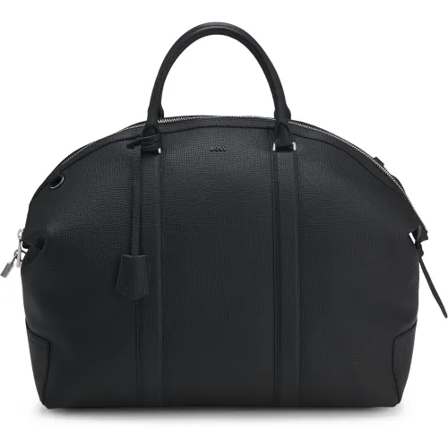 Sac de voyage en cuir avec bandoulière amovible - Boss - Modalova