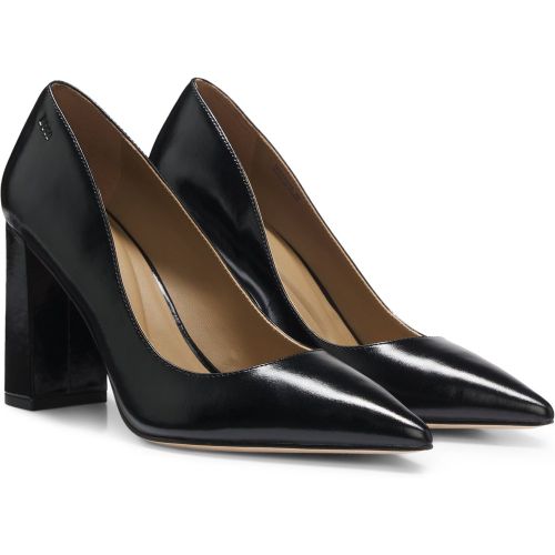 Escarpins à talons hauts en cuir à bout pointu - Boss - Modalova