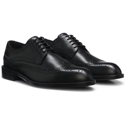 Chaussures derby en cuir intemporelles à surpiqûres richelieu - Boss - Modalova