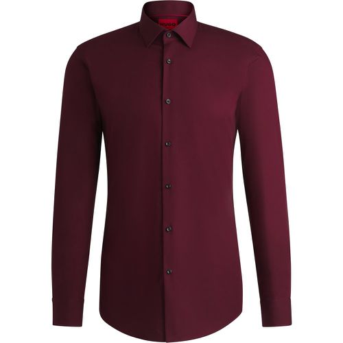 Chemise Slim Fit en popeline de coton facile à repasser - HUGO - Modalova