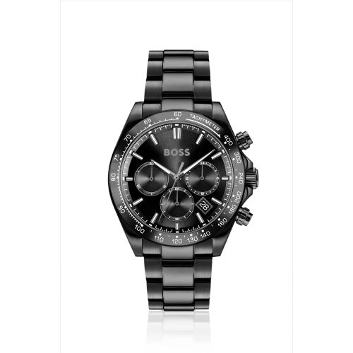 Montre chronographe à cadran et bracelet ton sur ton - Boss - Modalova