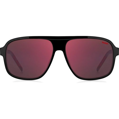 Lunettes de soleil en acétate avec verres teintés rouges - HUGO - Modalova