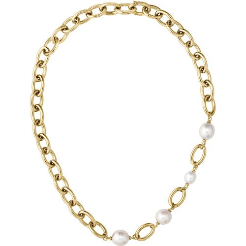 Collier chaîne doré avec perles d’eau douce - Boss - Modalova