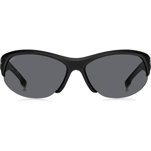Lunettes de soleil style masque avec garnitures en métal argenté - Boss - Modalova