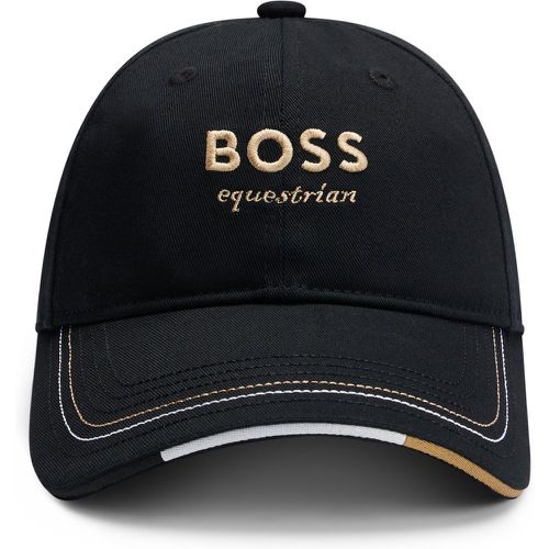 Casquette d’équitation à logo brodé et bride en cuir - Boss - Modalova