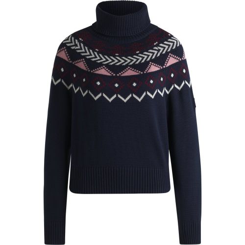 Pull d’équitation à col roulé et motif en maille - Boss - Modalova