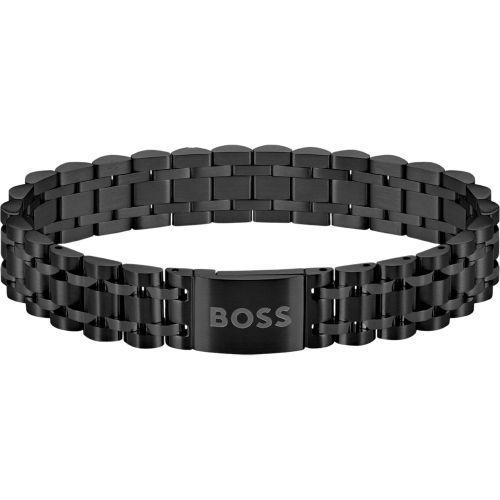 Bracelet en acier avec fermoir aimanté à logo - Boss - Modalova