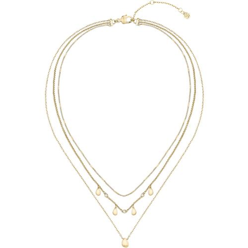 Collier trois chaînes dorées avec breloques gouttelettes - Boss - Modalova