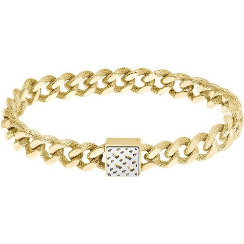Bracelet avec chaîne dorée texturée et fermoir monogrammé - Boss - Modalova