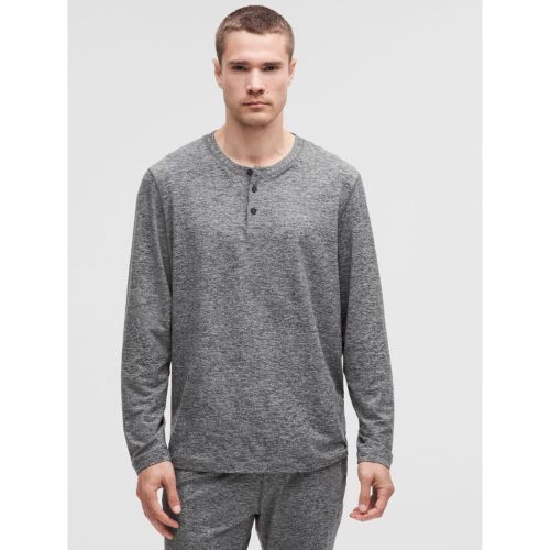 “ Haut Henley manches longues Soft Jerseys â€“ Noir â€“ Taille XL - lululemon - Modalova