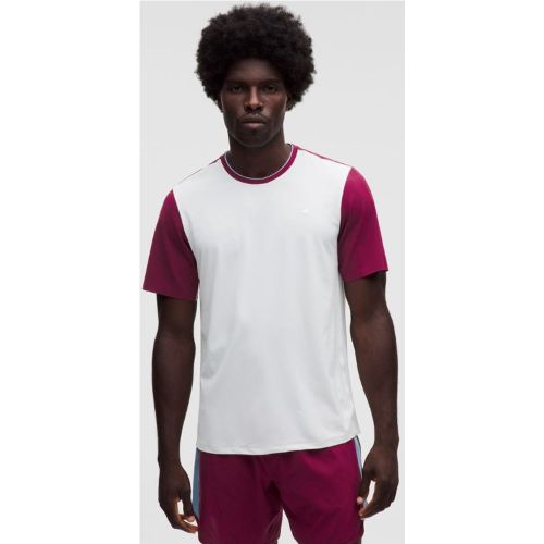 “ T-Shirt de tennis en mesh piquÃ©s â€“ Blanc/Blue â€“ Taille M - lululemon - Modalova