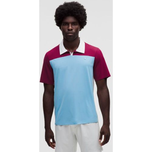 “ Polo de tennis en piquÃ© et meshs â€“ Blue/Blanc â€“ Taille L - lululemon - Modalova