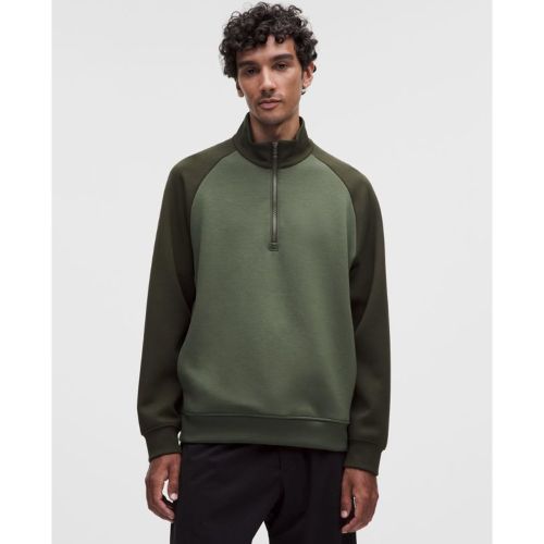 “ Haut demi-zippÃ© en Smooth Spacer Colourblocks â€“ Vert â€“ Taille XS - lululemon - Modalova