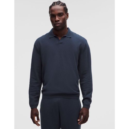 “ Polo Ã  manches longues en maille mÃ©langÃ©s â€“ Bleu â€“ Taille L - lululemon - Modalova