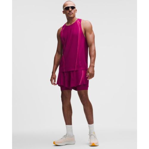 “ Short de running Fast and Free Airflows â€“ 15 cm â€“ Rouge/Rose â€“ Taille 2XL - lululemon - Modalova