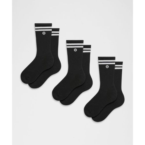 “ Chaussettes unisexes Daily Essential Lot de 3 Rayures â€“ Taille S - lululemon - Modalova