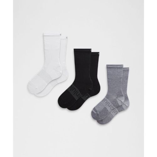 “ Chaussettes montantes Power Stride unisexes Lot de 3 â€“ Blanc/Gris/Noir â€“ Taille S - lululemon - Modalova