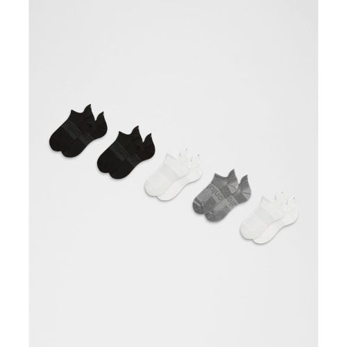 “ Chaussettes unisexes Power Stride avec languette Lot de 5 â€“ Blanc/Gris/Noir â€“ Taille M â€“ Taille M - lululemon - Modalova
