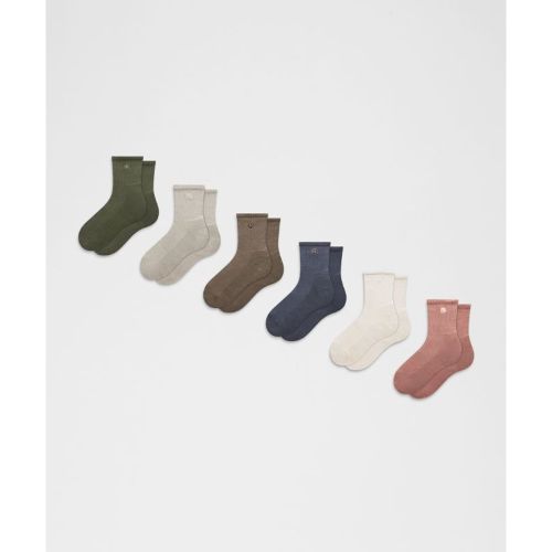 “ Chaussettes hautes Daily Essential unisexe Lot de 6 â€“ Gris â€“ Taille M â€“ Taille M - lululemon - Modalova