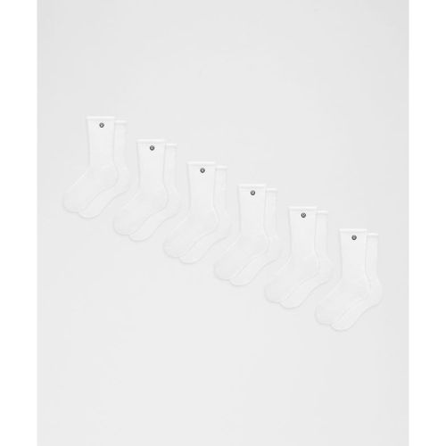 “ Chaussettes Daily Essential unisexe 6 paires â€“ Blanc â€“ Taille S - lululemon - Modalova