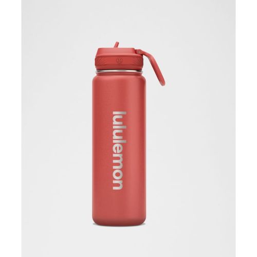 “ Bouteille d'eau Back to Life 710 ml Bouchon avec paille â€“ Rouge - lululemon - Modalova