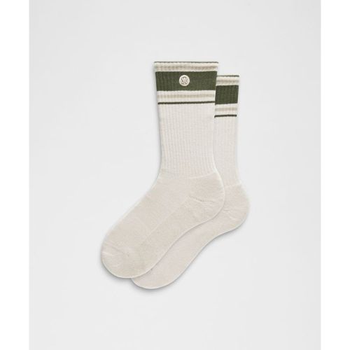 “ Chaussettes Daily Essential unisexes Rayures rÃ©tro â€“ Gris â€“ Taille XL - lululemon - Modalova