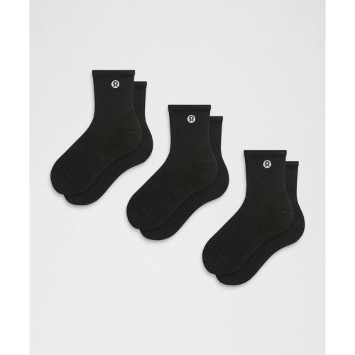 “ Chaussettes hautes Daily Essential unisexe Lot de 3 â€“ Taille M â€“ Taille M - lululemon - Modalova