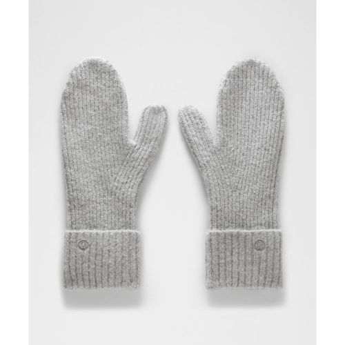 “ Moufles en maille cÃ´telÃ©e Ã  large revers â€“ Gris â€“ Taille M/L - lululemon - Modalova