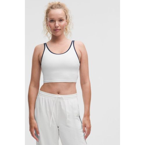 “ DÃ©bardeur de tennis Ã  dÃ©coupe et encolure dÃ©gagÃ©e Maintien moyen, bonnets B/Cs â€“ Blanc/Blue â€“ Taille XL - lululemon - Modalova