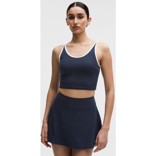 “ DÃ©bardeur de tennis Ã  dÃ©coupe et encolure dÃ©gagÃ©e Maintien moyen, bonnets B/Cs â€“ Blue/Blanc â€“ Taille XL - lululemon - Modalova