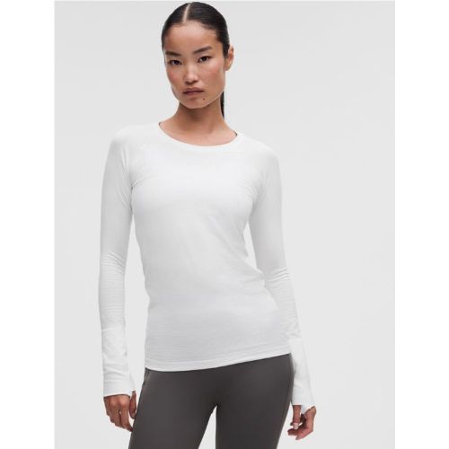 “ Haut manches longues Swiftly Tech 2.0 Longueur hanches â€“ Blanc â€“ Taille 12 - lululemon - Modalova