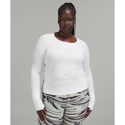 “ Haut manches longues Swiftly Tech 2.0 Longueur tailles â€“ Blanc â€“ Taille 4 - lululemon - Modalova