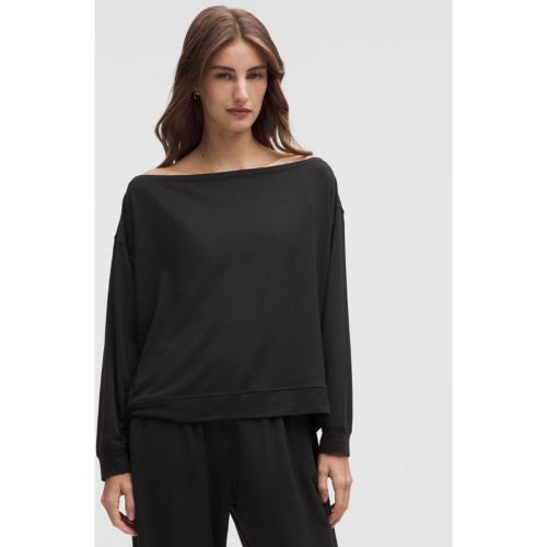 “ Haut BeCalm oversize Ã  manches longues et col bateaus â€“ Taille XS - lululemon - Modalova