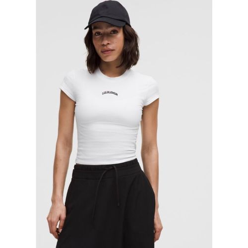 “ Baby tee en coton biologique Collegiates â€“ Blanc/Noir â€“ Taille M - lululemon - Modalova
