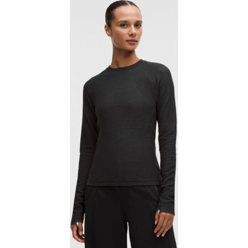 “ Waffle-Knit Crewneck Base Layers â€“ Noir â€“ Taille XL - lululemon - Modalova