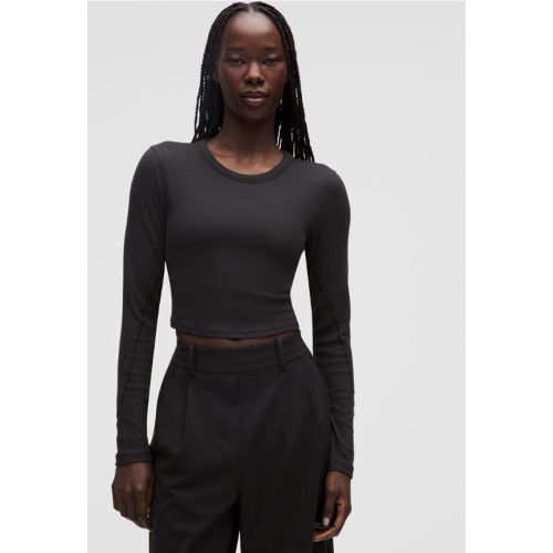 “ Haut court Ã  manches longues Hold Tight Ã  ourlet droits â€“ Taille 8 - lululemon - Modalova